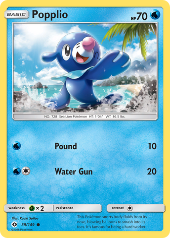 Popplio (39/149) [Sun & Moon: Base Set] - Waypoint Games CA