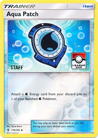 Aqua Patch (119/145) (League Promo Staff) [Sun & Moon: Guardians Rising] - Waypoint Games CA
