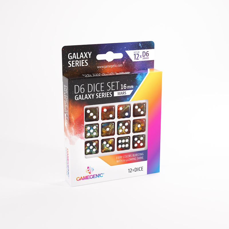 Gamegenic D6 Dice Set 16mm Galaxy Series Mars