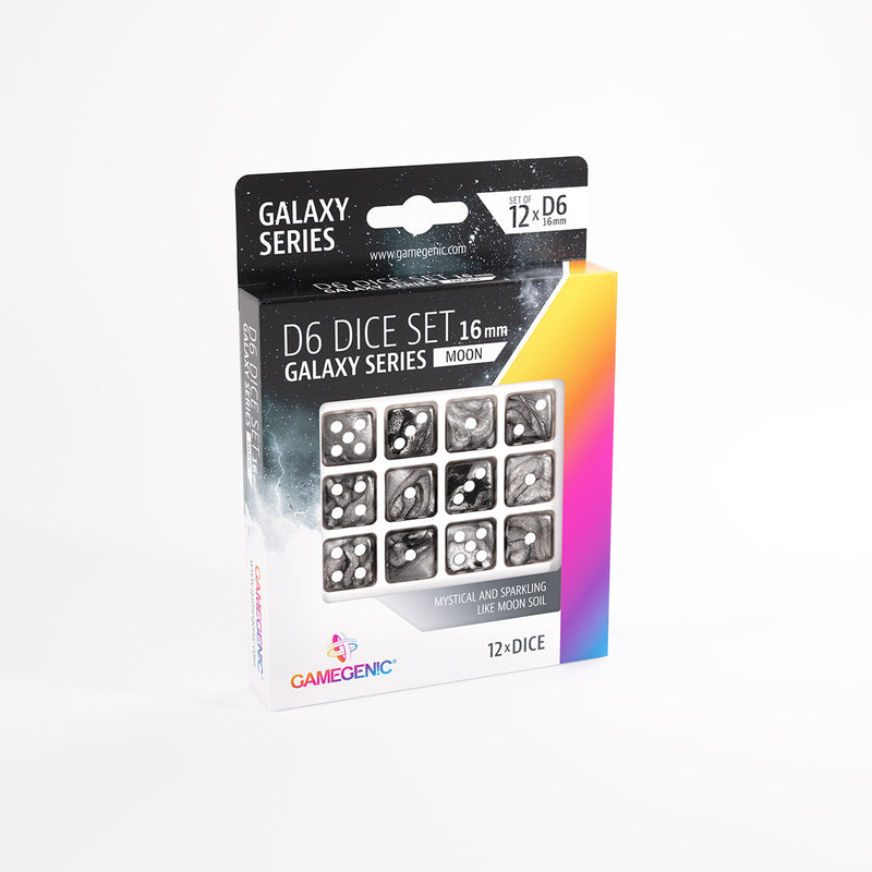 Gamegenic D6 Dice Set 16mm Galaxy Series Moon