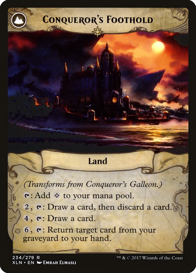 Conqueror's Galleon // Conqueror's Foothold [Ixalan] - Waypoint Games CA