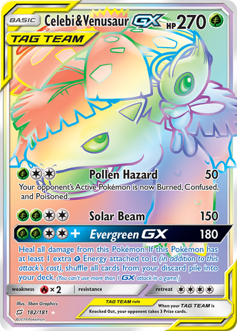 Celebi & Venusaur GX (182/181) [Sun & Moon: Team Up] - Waypoint Games CA