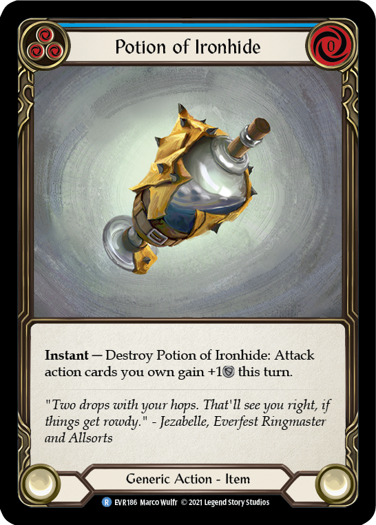 Potion of Ironhide [EVR186] (Everfest)  1st Edition Cold Foil - Waypoint Games CA