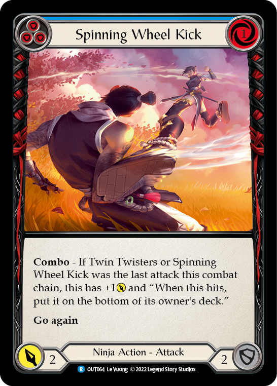 Spinning Wheel Kick (Blue) [OUT064] (Outsiders)  Rainbow Foil - Waypoint Games CA