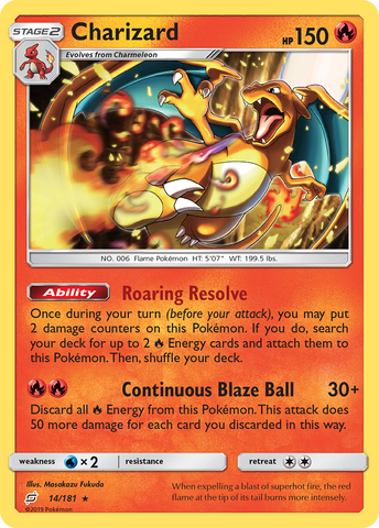 Charizard (14/181) [Sun & Moon: Team Up] - Waypoint Games CA