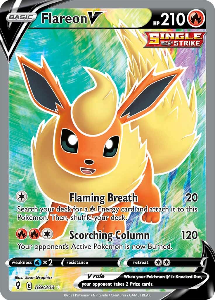 Flareon V (169/203) [Sword & Shield: Evolving Skies] - Waypoint Games CA