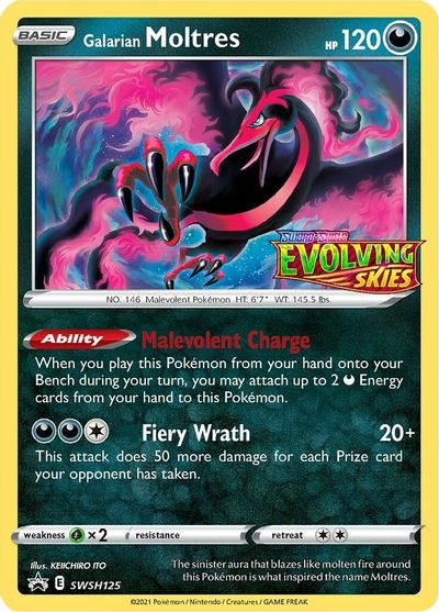Galarian Moltres (SWSH125) (Prerelease Promo) [Sword & Shield: Black Star Promos] - Waypoint Games CA