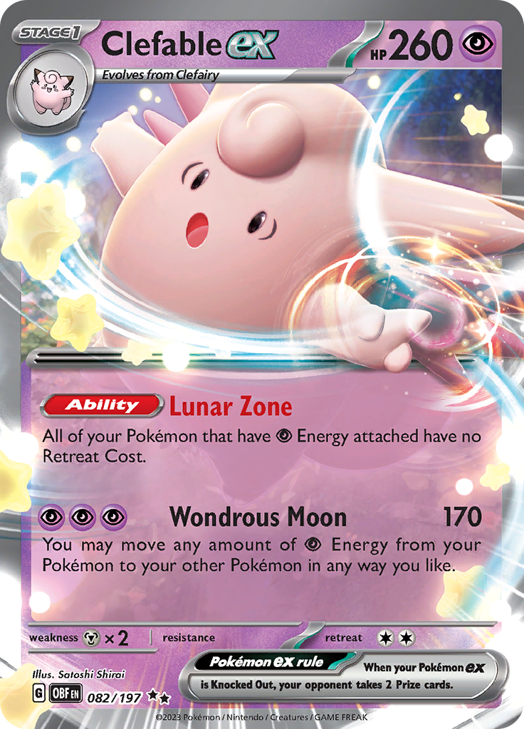 Clefable ex (082/197) [Scarlet & Violet: Obsidian Flames] - Waypoint Games CA