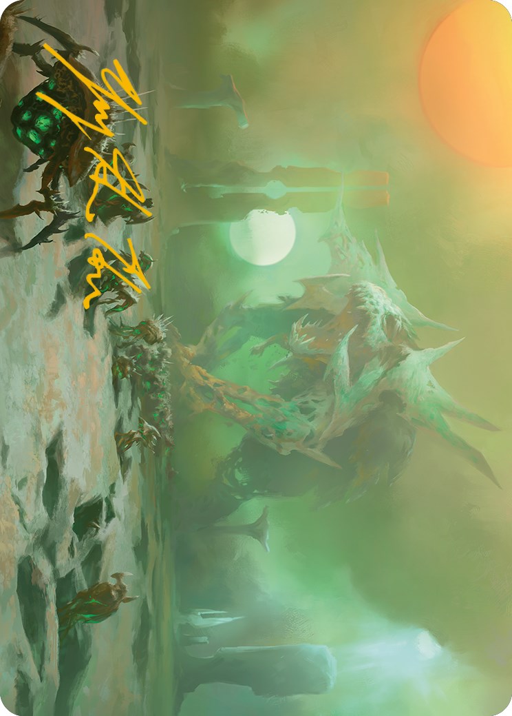 Green Sun's Twilight Art Card (Gold-Stamped Signature) [Phyrexia: All Will Be One Art Series] - Waypoint Games CA