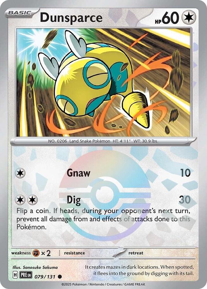 Dunsparce (079/131) (Poke Ball Pattern) [Scarlet & Violet: Prismatic Evolutions] - Waypoint Games CA