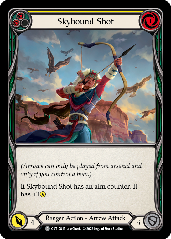 Skybound Shot (Yellow) [OUT128] (Outsiders)  Rainbow Foil - Waypoint Games CA