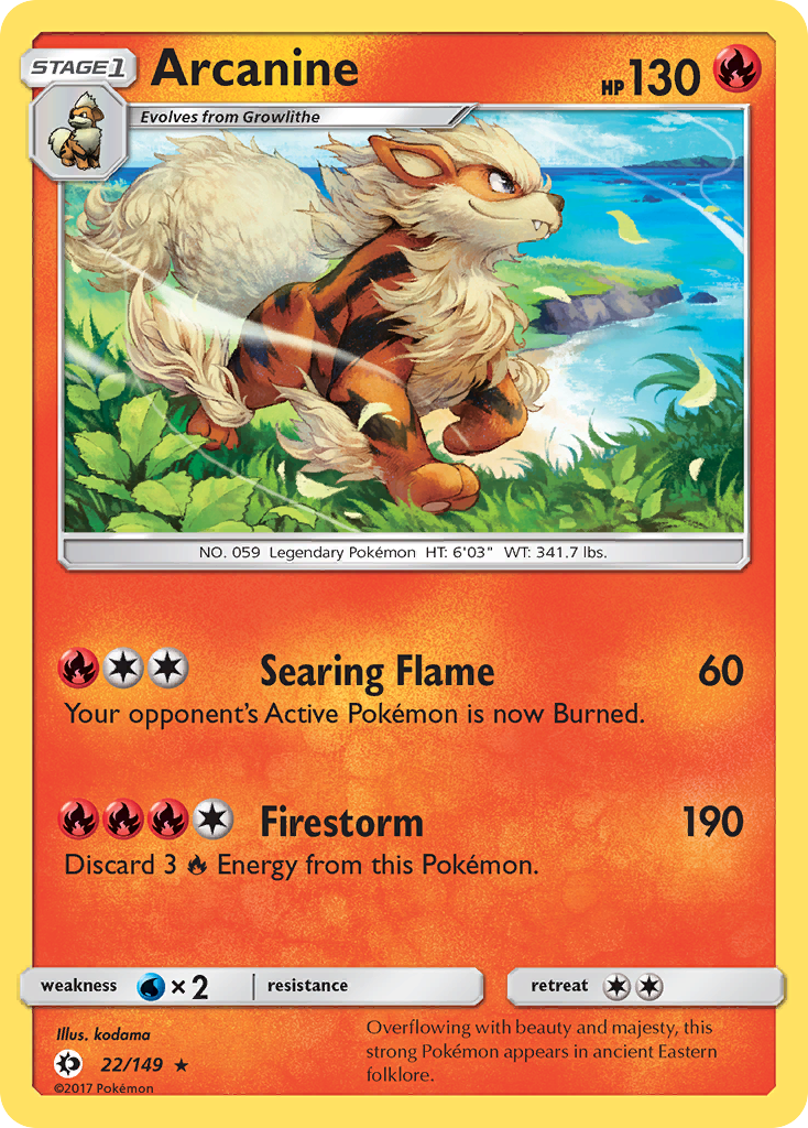 Arcanine (22/149) [Sun & Moon: Base Set] - Waypoint Games CA