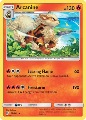 Arcanine (22/149) [Sun & Moon: Base Set] - Waypoint Games CA