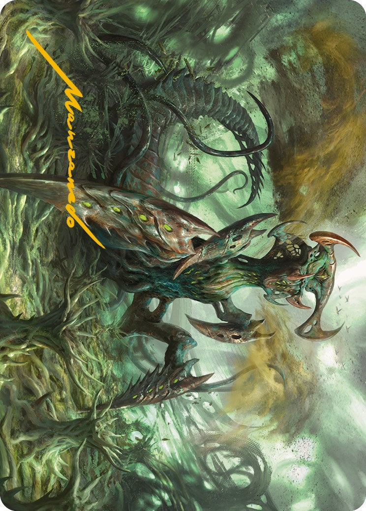 Zopandrel, Hunger Dominus Art Card (Gold-Stamped Signature) [Phyrexia: All Will Be One Art Series] - Waypoint Games CA
