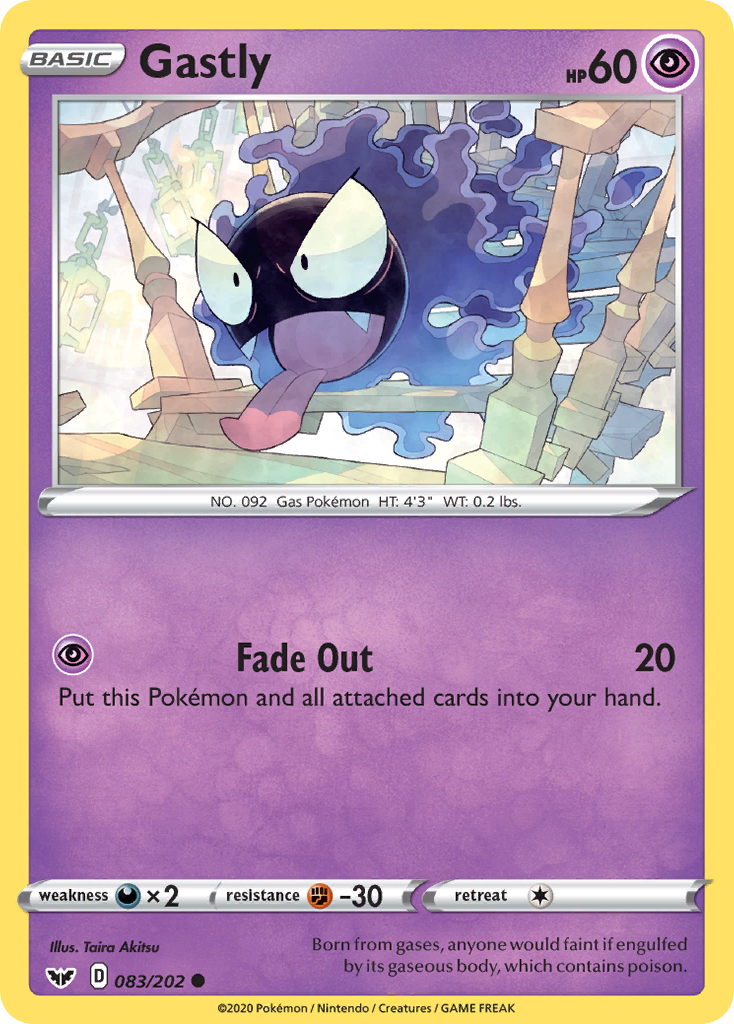 Gastly (083/202) [Sword & Shield: Base Set] - Waypoint Games CA