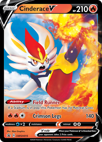 Cinderace V (SWSH015) (Jumbo Card) [Sword & Shield: Black Star Promos] - Waypoint Games CA