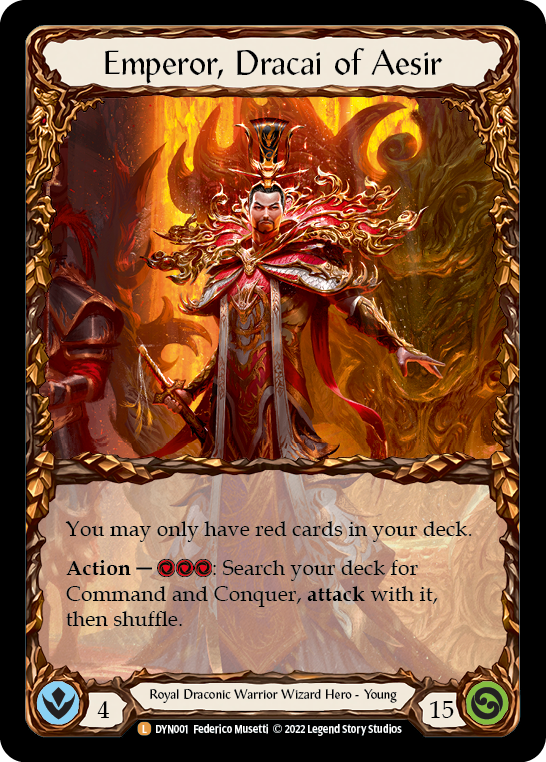 Emperor, Dracai of Aesir [DYN001] (Dynasty)  Rainbow Foil - Waypoint Games CA