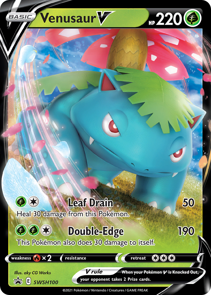 Venusaur V (SWSH100) [Sword & Shield: Black Star Promos] - Waypoint Games CA