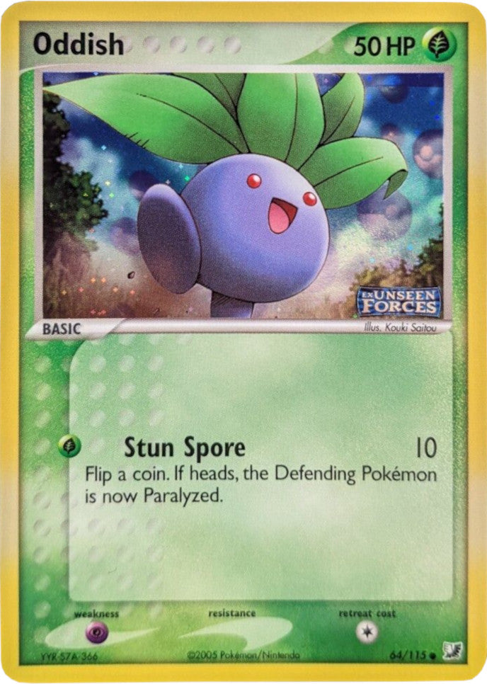 Oddish (64/115) (Stamped) [EX: Unseen Forces] - Waypoint Games CA