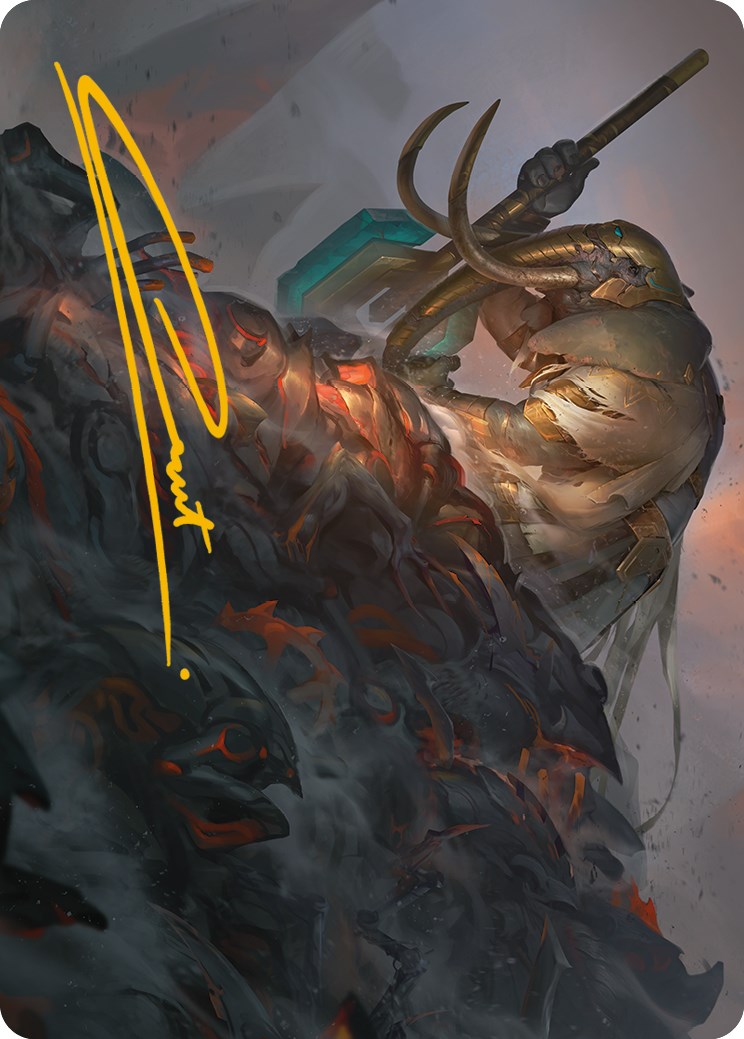 Against All Odds Art Card (Gold-Stamped Signature) [Phyrexia: All Will Be One Art Series] - Waypoint Games CA