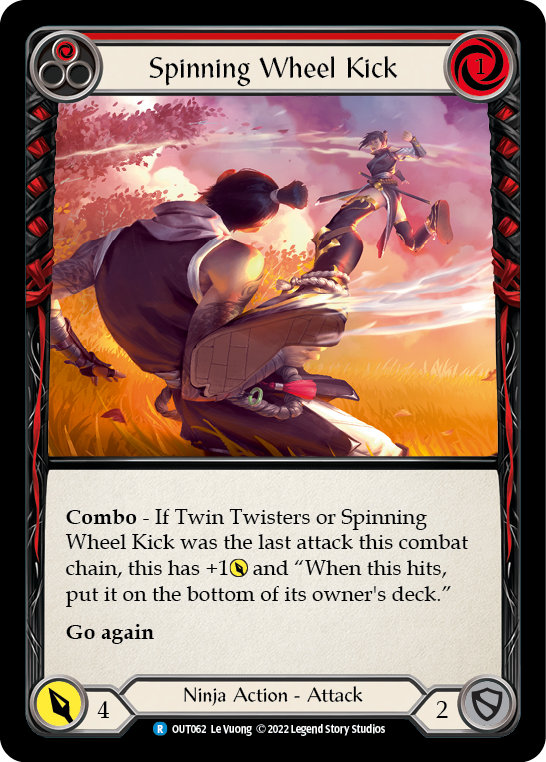Spinning Wheel Kick (Red) [OUT062] (Outsiders)  Rainbow Foil - Waypoint Games CA