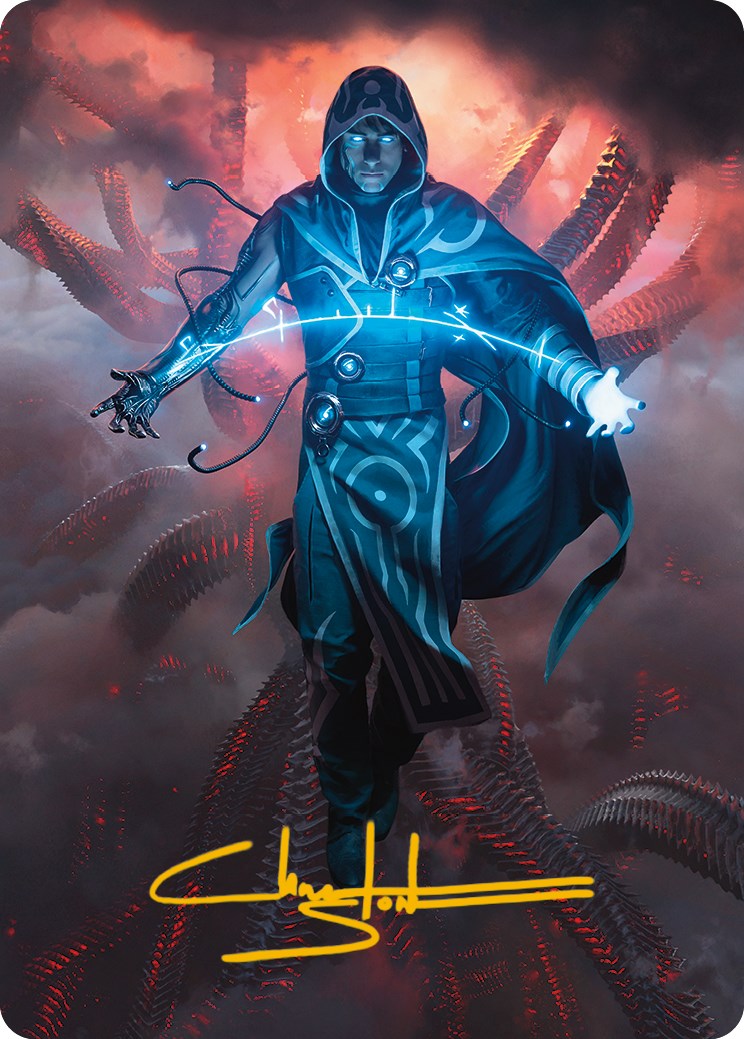 Jace, the Perfected Mind Art Card (Gold-Stamped Signature) [Phyrexia: All Will Be One Art Series] - Waypoint Games CA