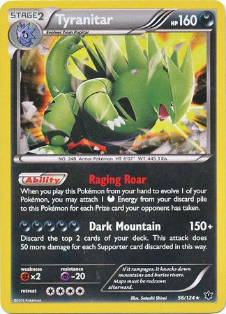 Tyranitar (56/124) (Cosmos Holo) [XY: Fates Collide] - Waypoint Games CA