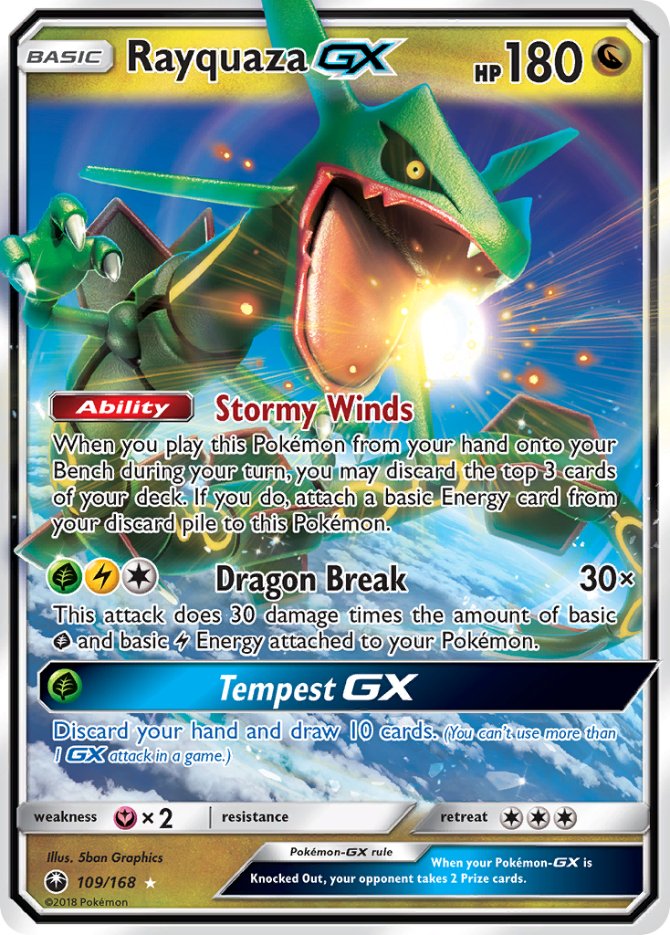 Rayquaza GX (109/168) [Sun & Moon: Celestial Storm] - Waypoint Games CA
