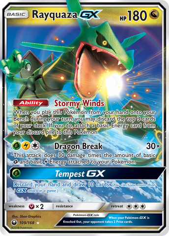 Rayquaza GX (109/168) [Sun & Moon: Celestial Storm] - Waypoint Games CA