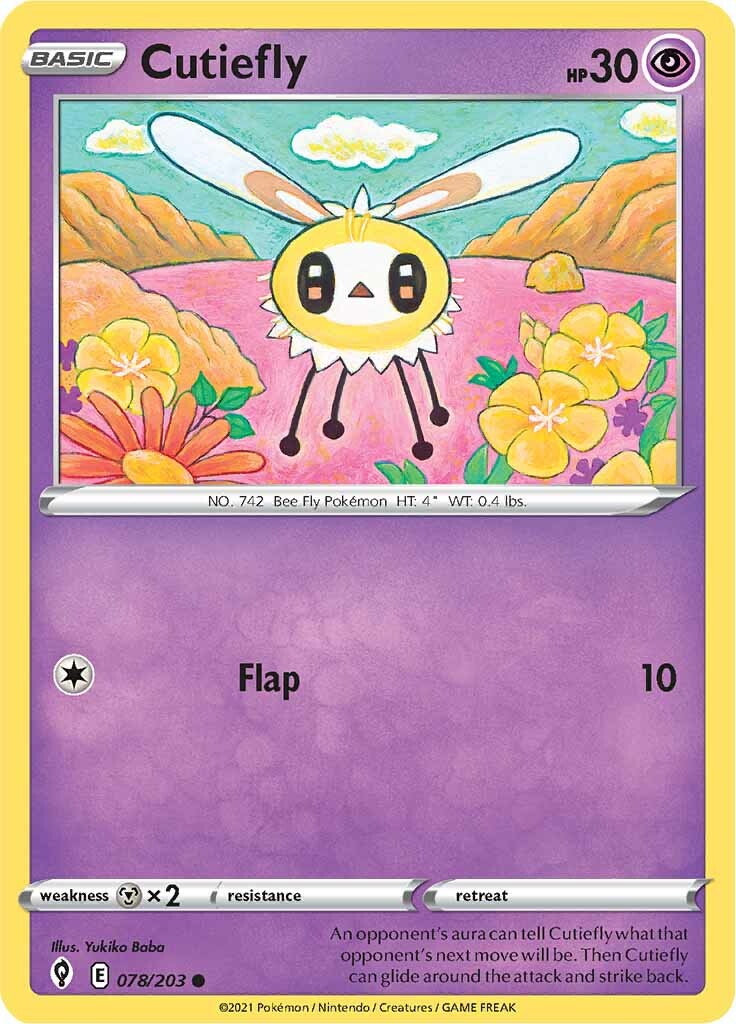 Cutiefly (078/203) [Sword & Shield: Evolving Skies]