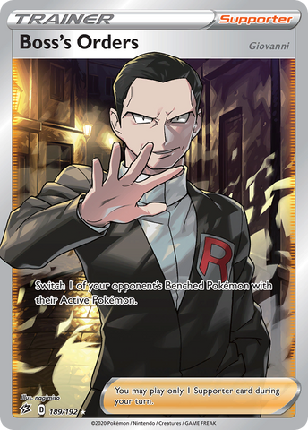 Boss's Orders (189/192) (Giovanni) [Sword & Shield: Rebel Clash] - Waypoint Games CA