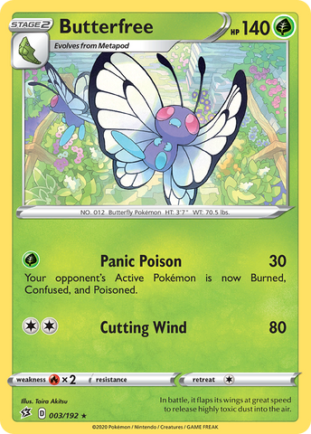 Butterfree (003/192) [Sword & Shield: Rebel Clash] - Waypoint Games CA