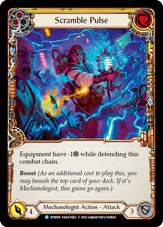 Scramble Pulse (Yellow) [DYN096] (Dynasty)  Rainbow Foil - Waypoint Games CA