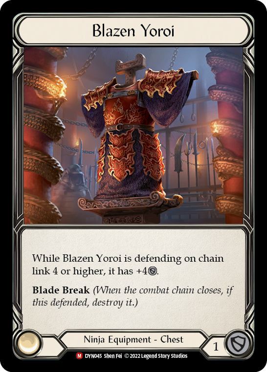 Blazen Yoroi [DYN045] (Dynasty)  Rainbow Foil - Waypoint Games CA