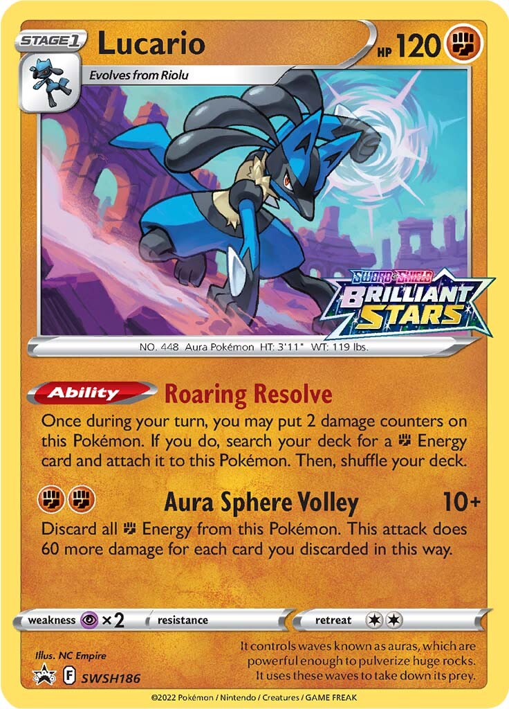 Lucario (SWSH186) (Prerelease Promo) [Sword & Shield: Black Star Promos] - Waypoint Games CA