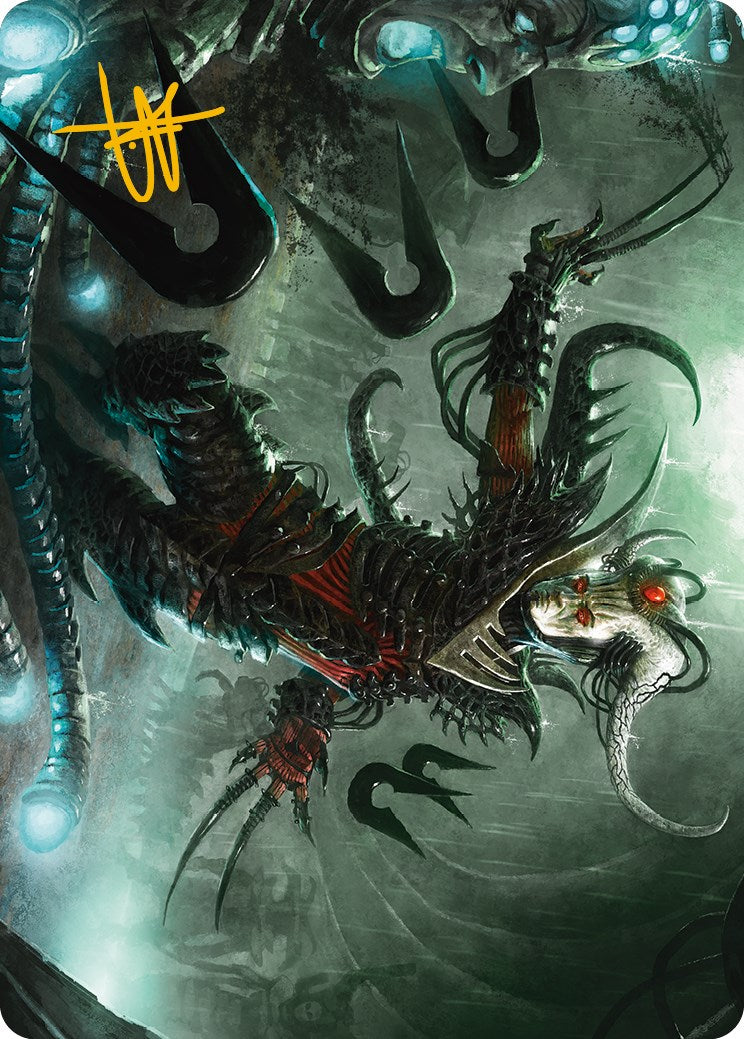Vraan, Executioner Thane Art Card (Gold-Stamped Signature) [Phyrexia: All Will Be One Art Series] - Waypoint Games CA