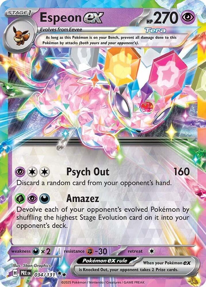 Espeon ex (034/131) [Scarlet & Violet: Prismatic Evolutions] - Waypoint Games CA