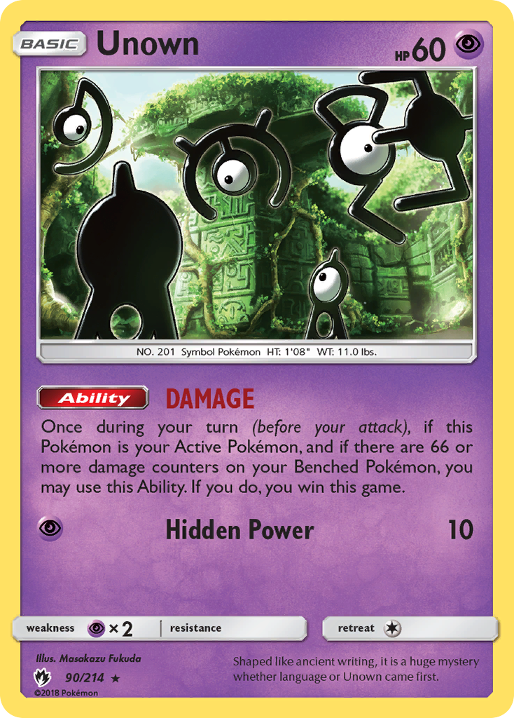 Unown (90/214) [Sun & Moon: Lost Thunder] - Waypoint Games CA