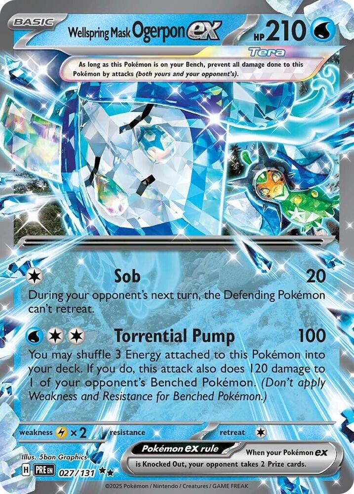 Wellspring Mask Ogerpon ex (027/131) [Scarlet & Violet: Prismatic Evolutions] - Waypoint Games CA