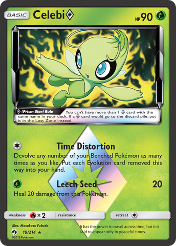 Celebi (19/214) (Prism Star) [Sun & Moon: Lost Thunder] - Waypoint Games CA