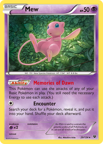Mew (29/124) [XY: Fates Collide] - Waypoint Games CA