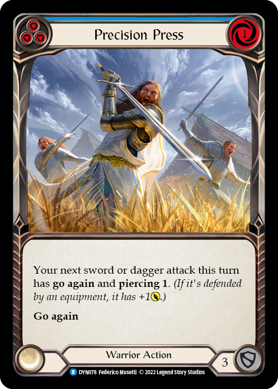 Precision Press (Blue) [DYN078] (Dynasty)  Rainbow Foil - Waypoint Games CA