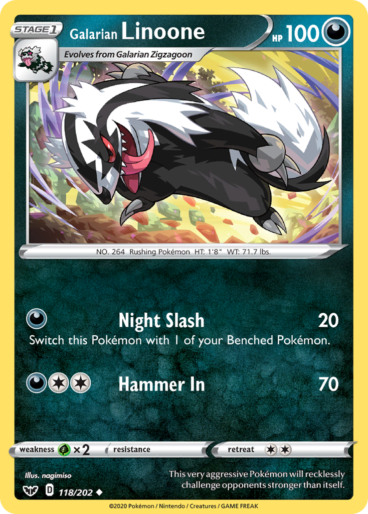 Galarian Linoone (118/202) [Sword & Shield: Base Set] - Waypoint Games CA