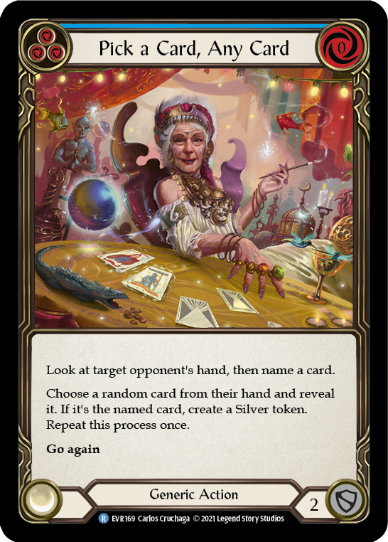Pick a Card, Any Card (Blue) [EVR169] (Everfest)  1st Edition Rainbow Foil - Waypoint Games CA