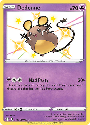 Dedenne (SV051/SV122) [Sword & Shield: Shining Fates] - Waypoint Games CA