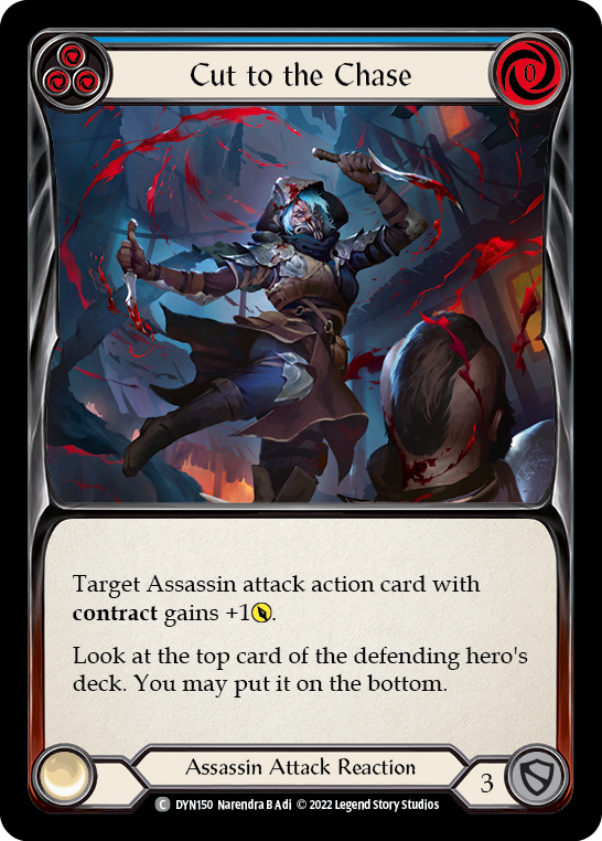 Cut to the Chase (Blue) [DYN150] (Dynasty)  Rainbow Foil - Waypoint Games CA