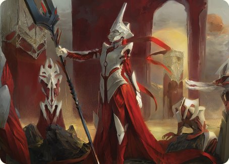 Porcelain Zealot Art Card [Phyrexia: All Will Be One Art Series] - Waypoint Games CA