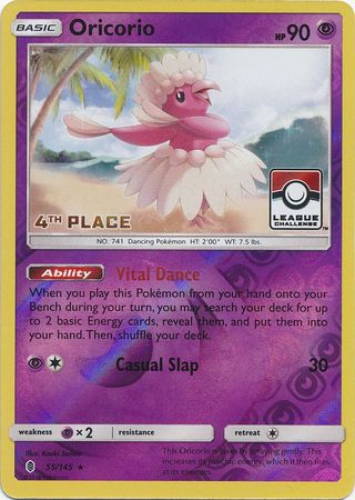 Oricorio (55/145) (League Promo 4th Place) [Sun & Moon: Guardians Rising] - Waypoint Games CA
