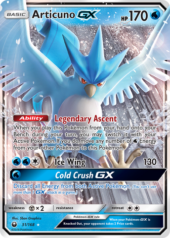 Articuno GX (31/168) [Sun & Moon: Celestial Storm] - Waypoint Games CA