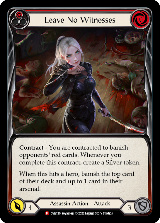 Leave No Witnesses [DYN120] (Dynasty)  Rainbow Foil - Waypoint Games CA